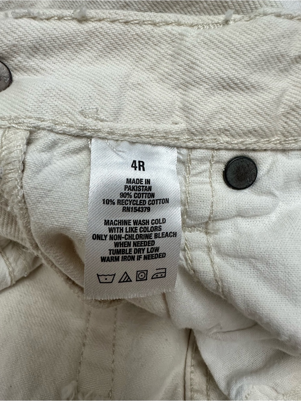 Aeropostale 90's Baggy Off-White Jeans - Picture 4 of 6